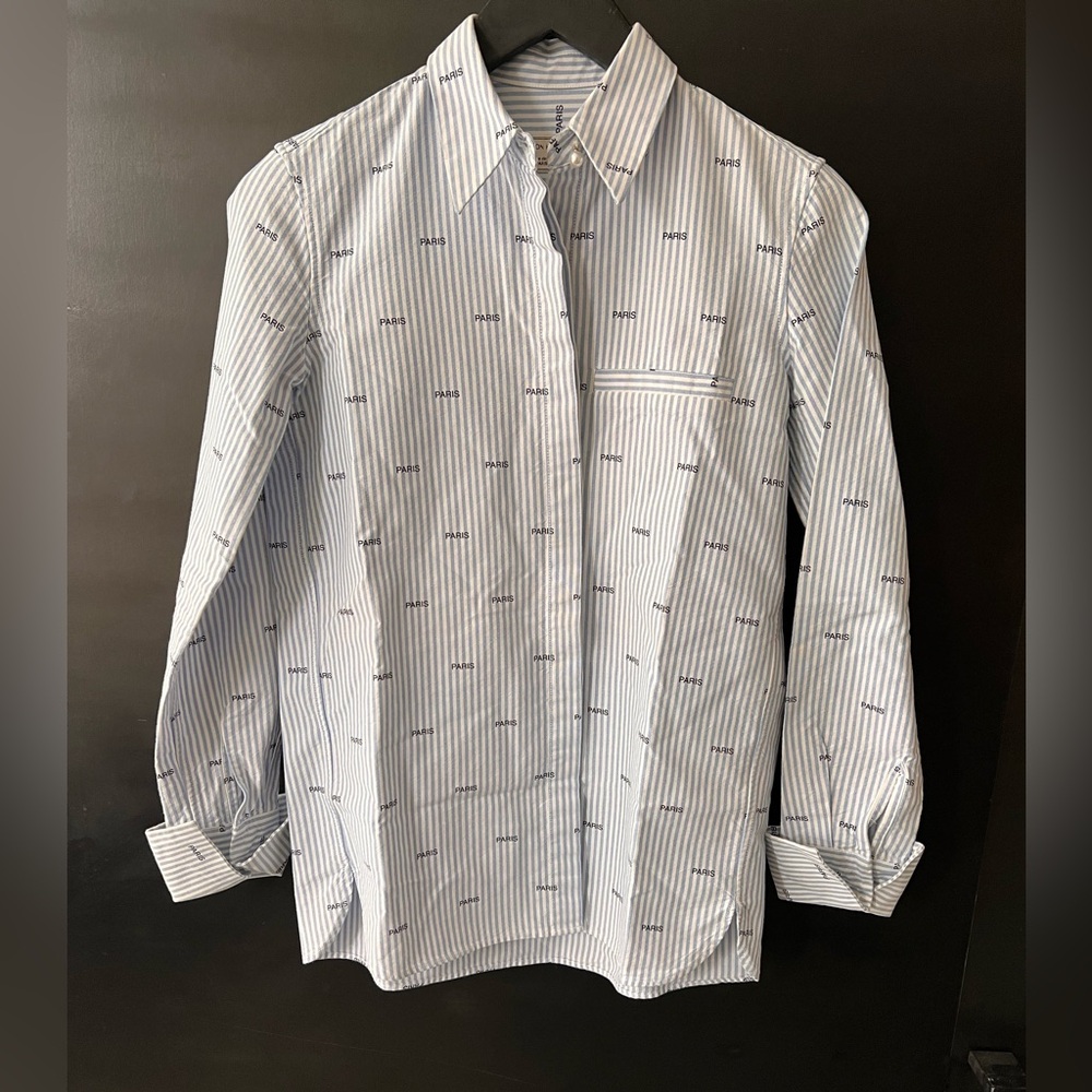 Maison Kitsuné // Striped Paris Shirt // Button up // Pearl Buttons